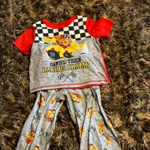 Racing Champ Kids Pajamas - Red and Gray